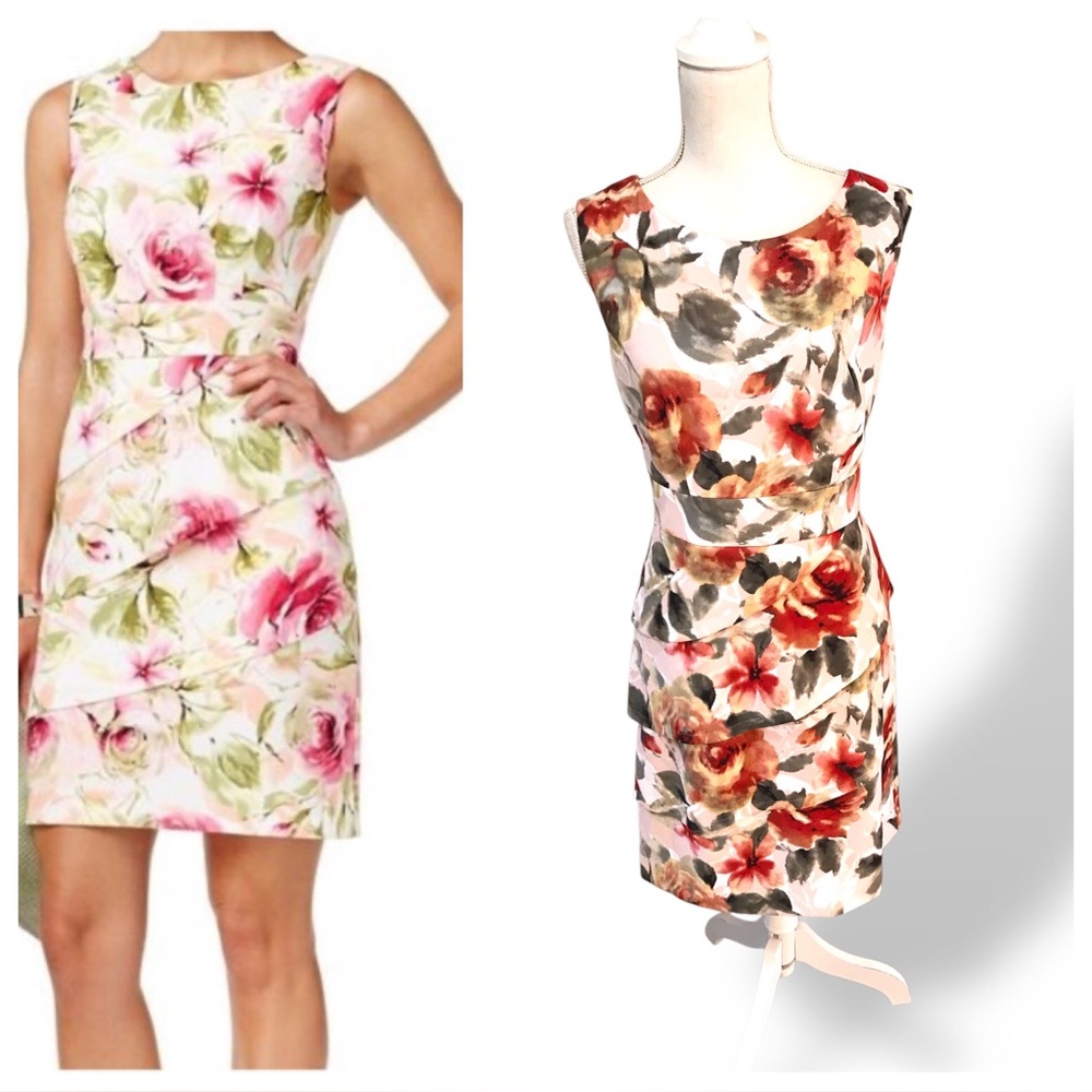 NWT Floral Tiered sheath dress